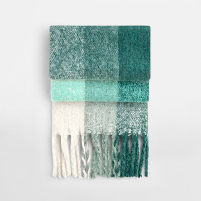 Fluffy Check Scarf