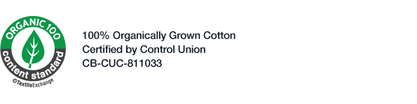OCS 100% Organically Grown Cotton certified by control Union CB-CUC-811033