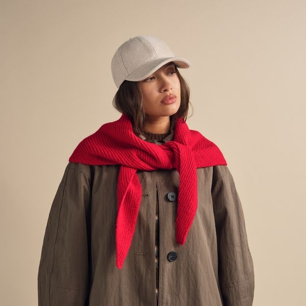 B619 Wool Blend Cap in Stone - Lifestyle shot. 