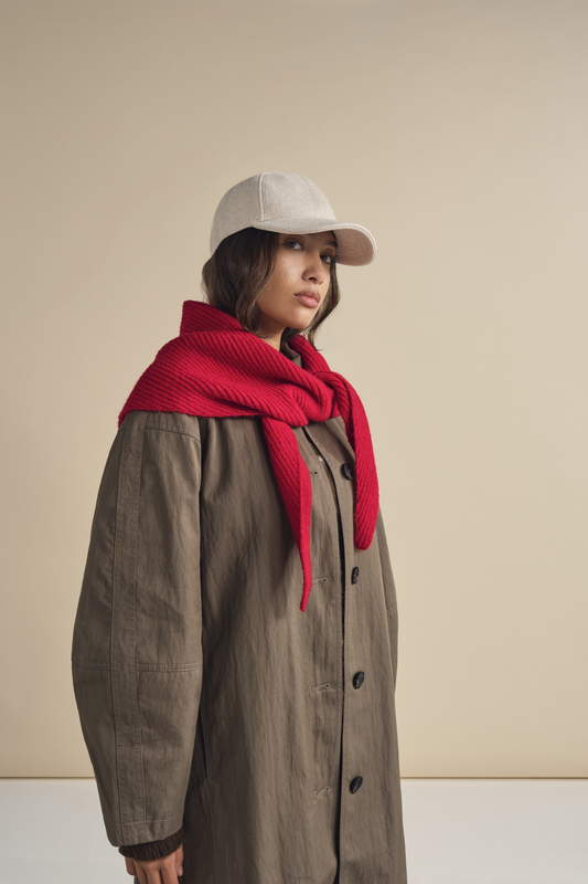 B619 Wool Blend Cap - Stone (Lifestyle shot)